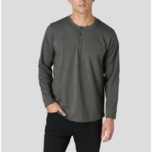 X Cuts - Curve Hem Henley - Picture 1 of 5